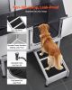 Stainless Steel Dog Washing Station, 50 inch Pet Grooming Tub w/ Ramp, PE Water Filter Board