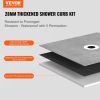 Shower Curb Kit, 60"x38" Shower Pan Kit with 6.3" Central Drain, Lightweight EPS Shower Installation Kits with 2 Waterproof Cloths