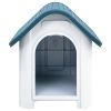 Dog House Blue and White Polypropylene Small Durable Dog House